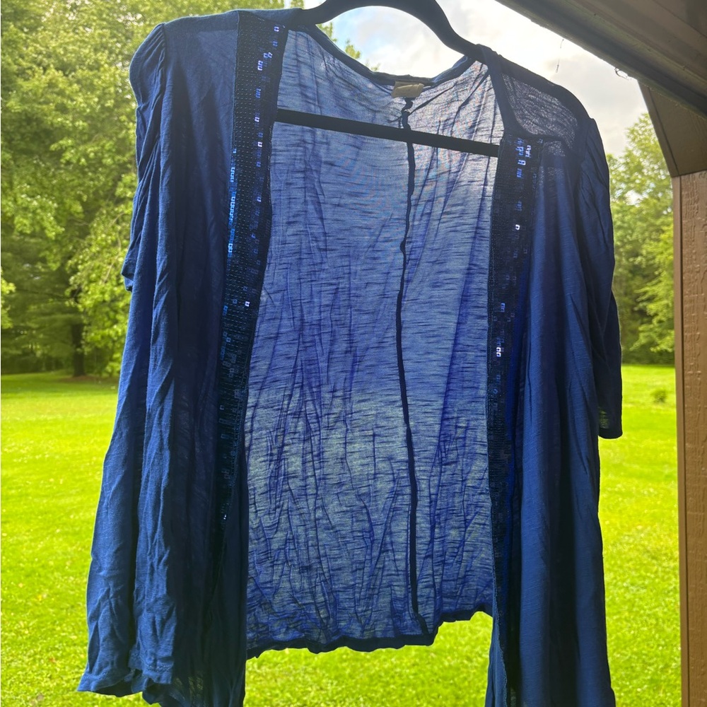 Deb Royal Blue Sequin Cardigan